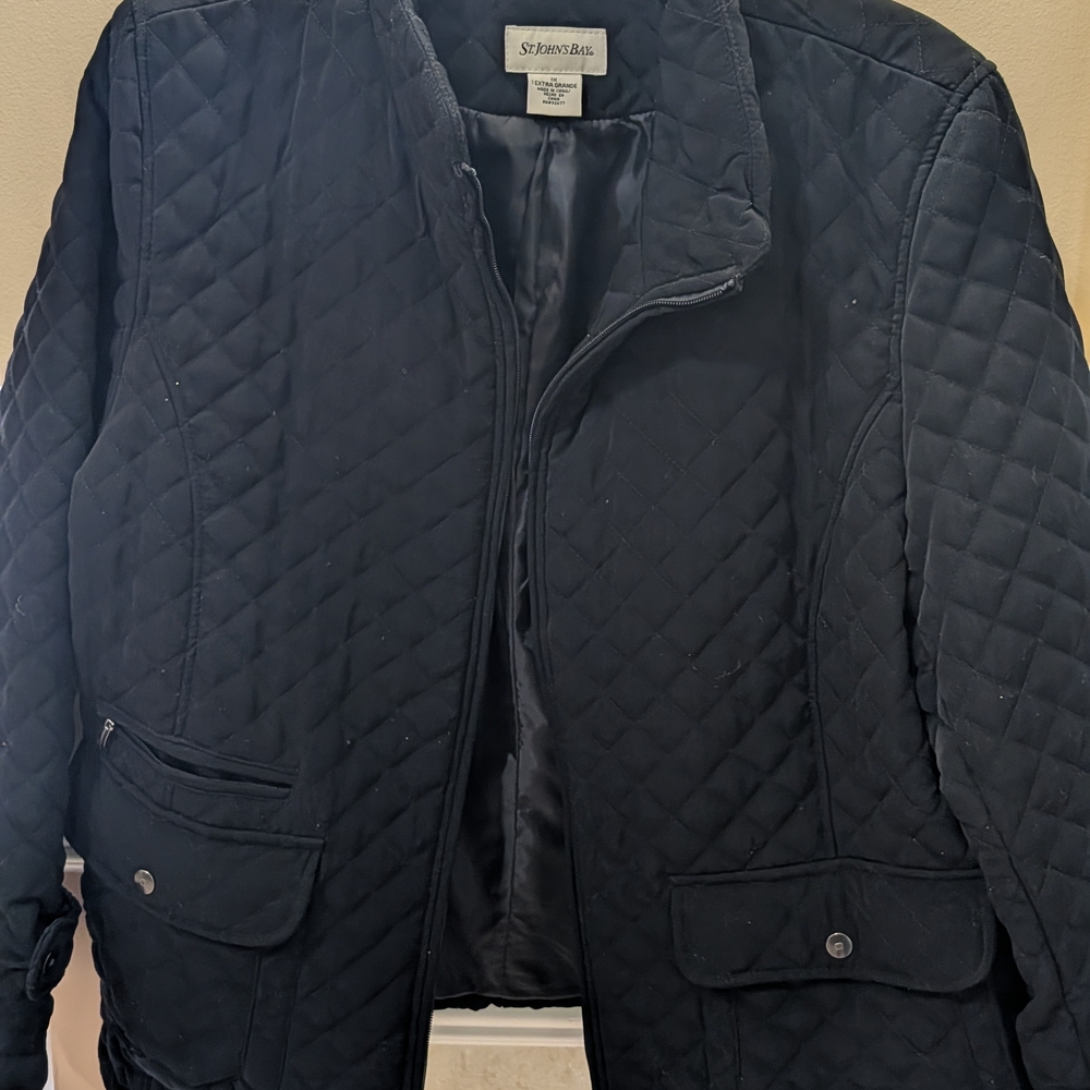 St. John's Bay Quilted Black Jacket